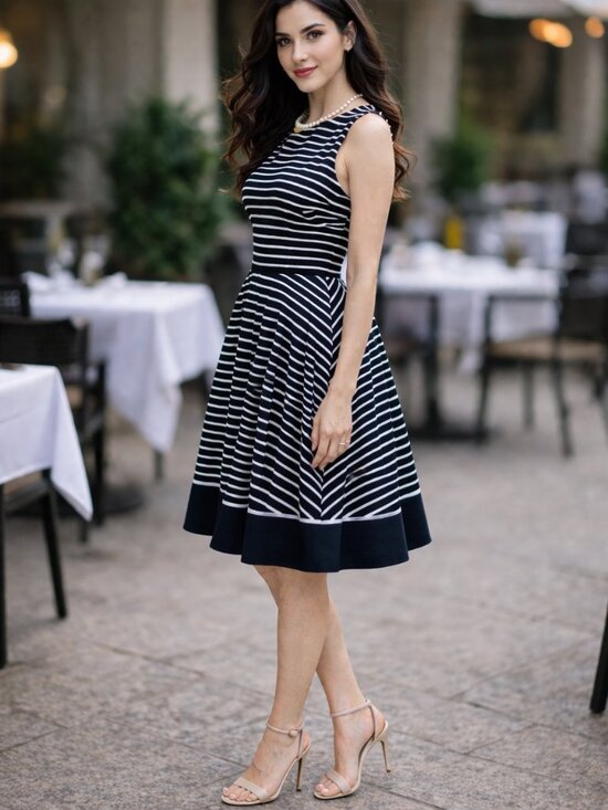 Kate Spade Dresses & Skirts - Kate Spade - striped ponte fit & flare dress - size 4